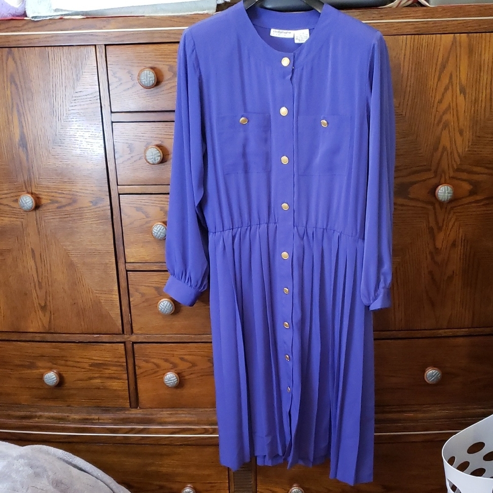 Liz Claiborne Purple Long Sleeve Dress